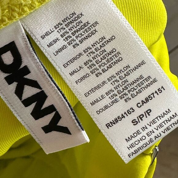 NWT DKNY Ruffle Plunge Underwire Tummy Control One-Piece Swimsuit - Picture 3 of 8